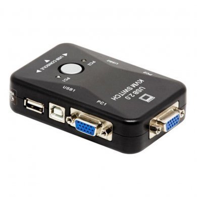Switch KVM USB VGA 2 Portas sem cabos