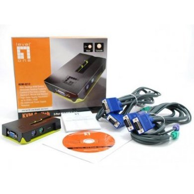 KVM-0212 Level One Chaveador KVM 2 Portas PS2 LevelOne KVM-0212 Plug-and-P