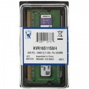 Kingston Memoria 4GB 1600MHz DDR3 CL11 204 Pinos SODIMM para Notebook