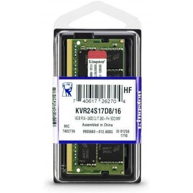 KVR24S17D8/16 Kingston Memoria 16GB 2400Mhz DDR4 SODIMM