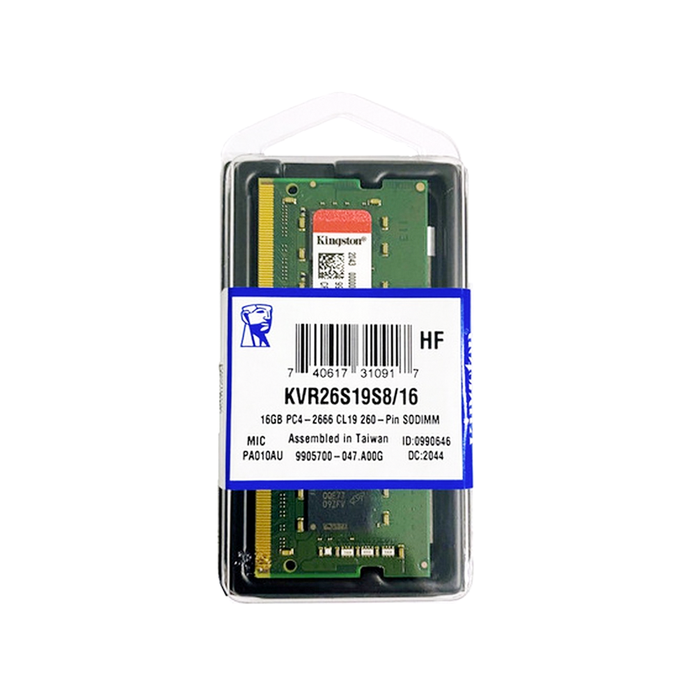 KVR26S19S8/16 Kingston memoria 16GB SODIMM DDR4 2666Mhz