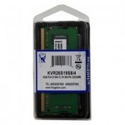 Kingston Memória Ram DDR4 4GB 2666MHz CL19 260 pinos SODIMM PC4-21300