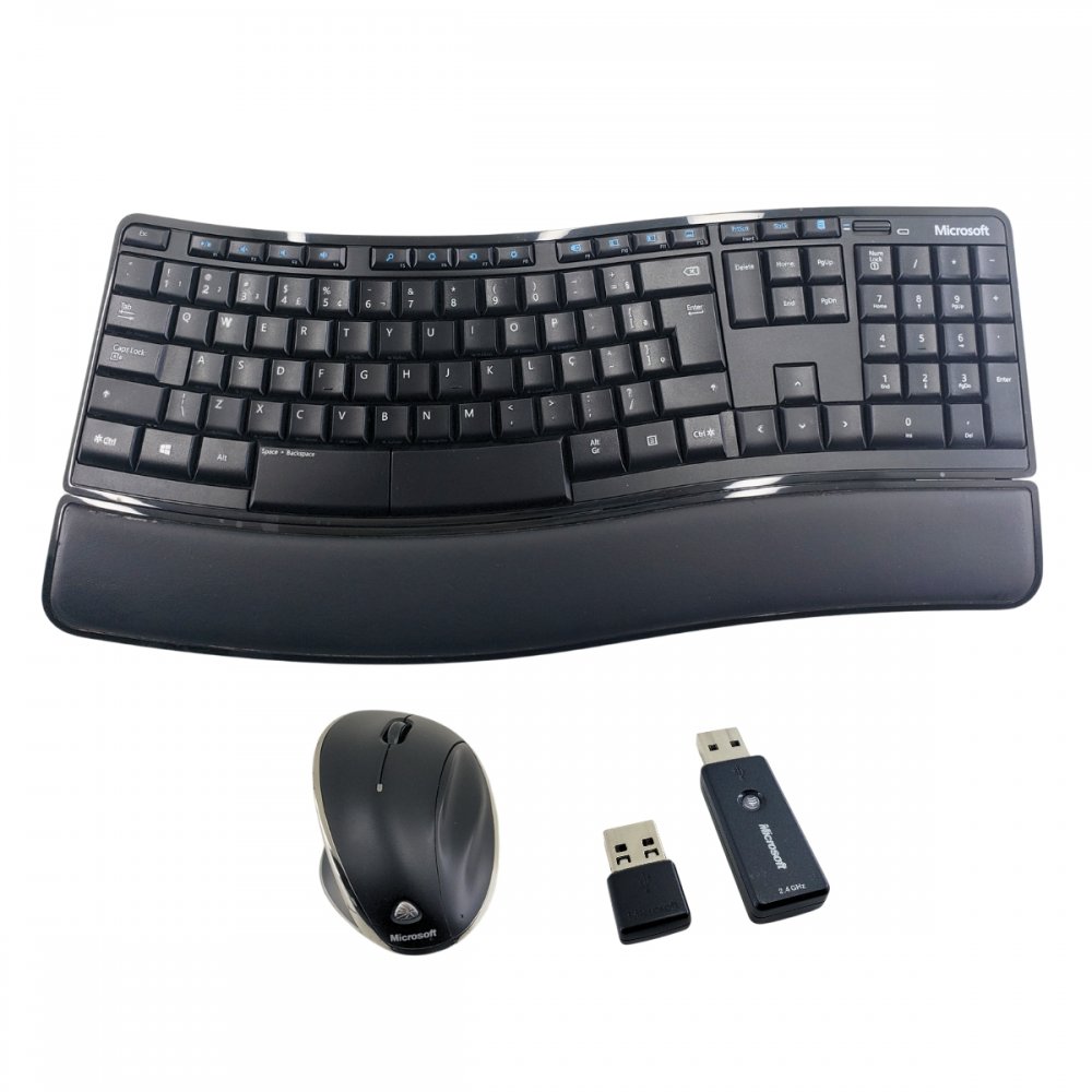 L3V 00005 Kit Teclado Mouse Wireless Microsoft Comfort Sculpt Net Computadores