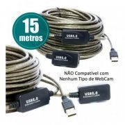 Cabo extensor USB 2.0 15M com repetidor com repetidor ativo