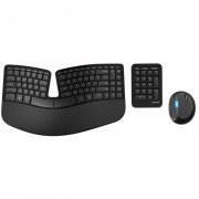 Teclado e Mouse Sem fio Microsoft Preto Sculpt Ergono
