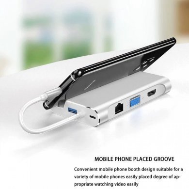 Docking station USB-C para HDTV 7 in 1