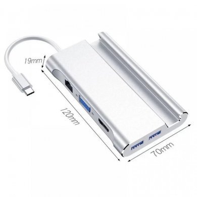 Docking station USB-C para HDTV 7 in 1