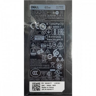 Fonte original Dell 65W 19.5V 3.34A 7.4x5.0mm