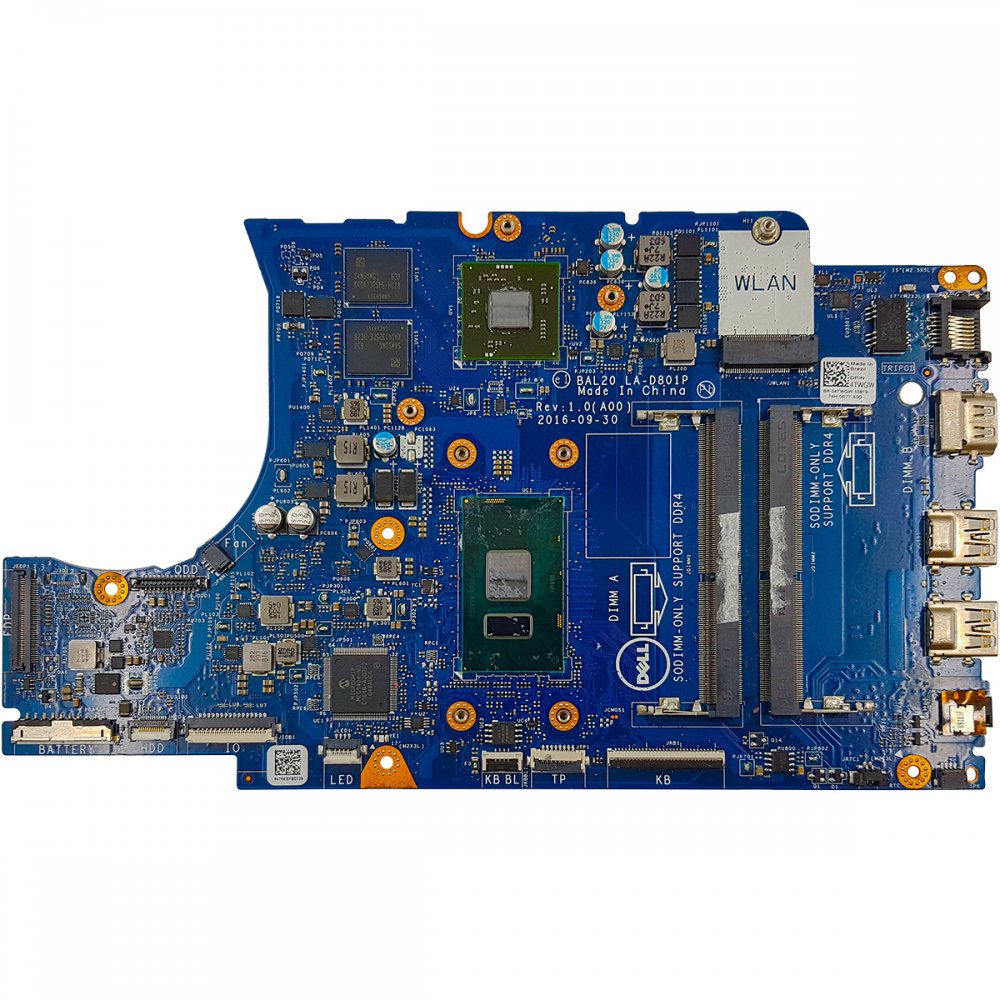 LA-D801P-SCRAP Placa mãe defeito Dell Inspiron 5567 5767 i5-7200U