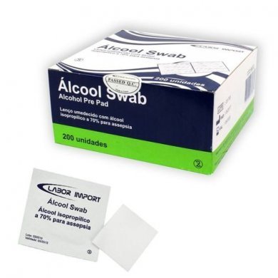 LABORALCOLL LENÇO UMEDECIDO ÁLCOOL SWAB ISOPROPÍLICO 70%