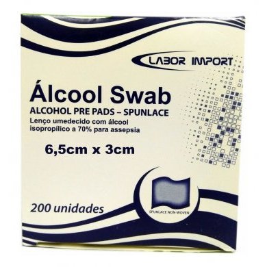 LABORALCOLL LENÇO UMEDECIDO ÁLCOOL SWAB ISOPROPÍLICO 70%