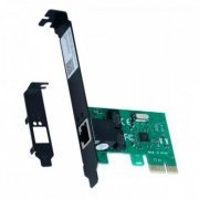 PCYes placa de rede Gigabit RJ45 PCI-E X1 low profile com espelho low profile