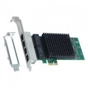 PCYes placa de rede gigabit quad port RJ45 com chip Intel PCI-E X1  full-duplex e half-duplex