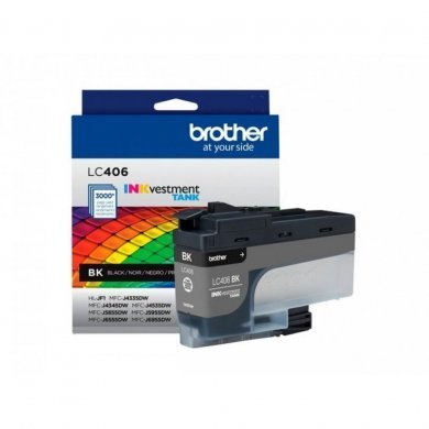 LC406BKS Cartucho de Tinta Brother LC406 Preto 3000 pag.