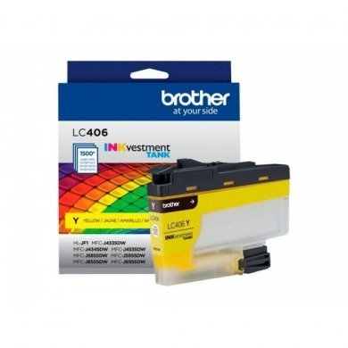 LC406YS Cartucho de Tinta Brother LC406 Amarelo 1500 pag.