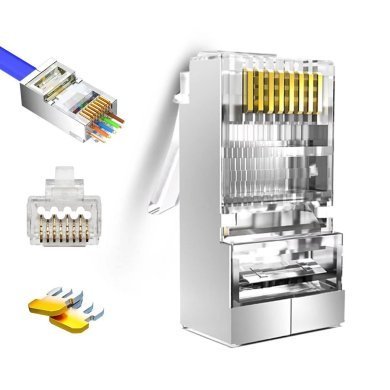 LE-2701 It-Blue conector RJ45 CAT6 blindado passante 100 peças