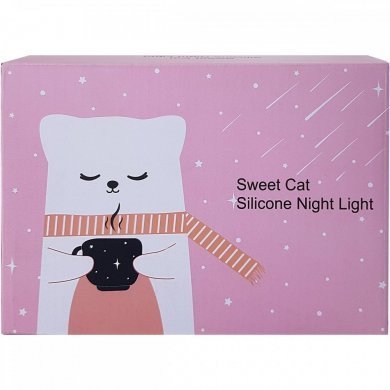 Luminária decorativa gatinho silicone recarregável