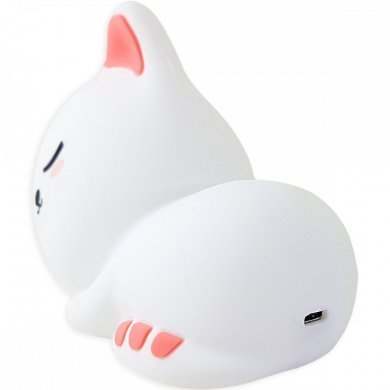 Luminária decorativa gatinho silicone recarregável