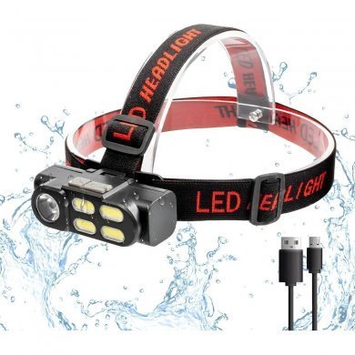 LE-8320 Lelong lanterna de cabeça recarregável LED alta potência