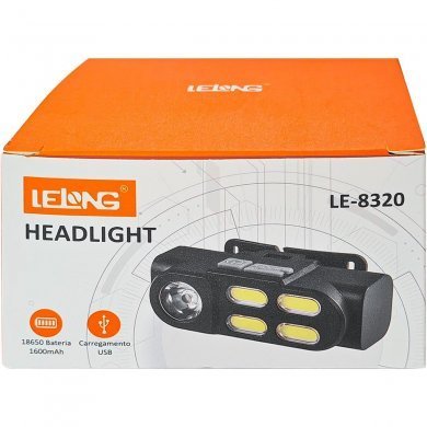 LE-8320 Lelong lanterna de cabeça recarregável LED alta potência