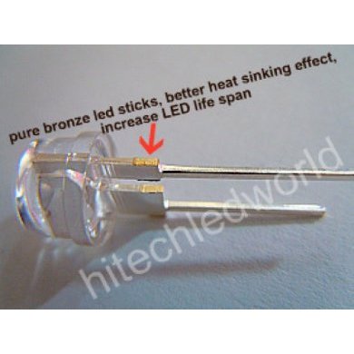 LED8mm0.5WStrarhatRed LED Vermelho High Power 8mm 0.5W 2.2V Max: 2.4V, Strarhat 100K MC