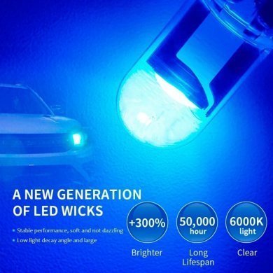 LEDT10DRL-BLUE12V LED DRL 12V azul cristal para carro motos (Kit 10)