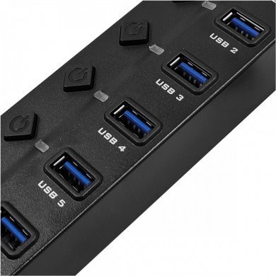 LEY-1840 Hub USB 7 portas USB 3.0 com interruptor liga/desliga
