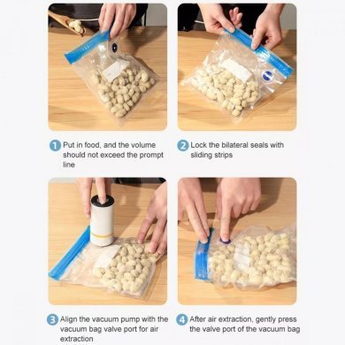 Mini seladora vácuo portátil elétrica recarregável