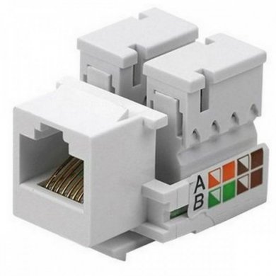 LKKC5BC-50UN Keystone Jack Fêmea RJ45 CAT5e branco kit 50 peças