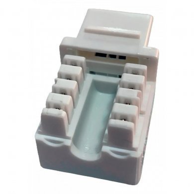 LKKC6BC Conector keystone CAT.6 RJ45 fêmea branco (kit com 10)