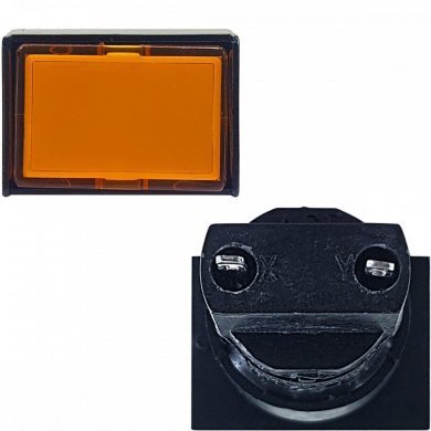 Sinaleiro LM 001 retangular saliente amarelo 16mm