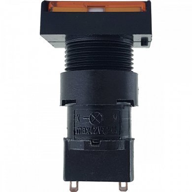 Sinaleiro LM 001 retangular saliente amarelo 16mm