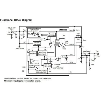 LM25085MY/NOPB Ci LM25085 SVYB controlador PWM Buck PFET 4.5 a 42V 1.75A