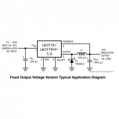 Ci regulador de tensao LM2576HVS5.0 TO2637 (Kit 2x)