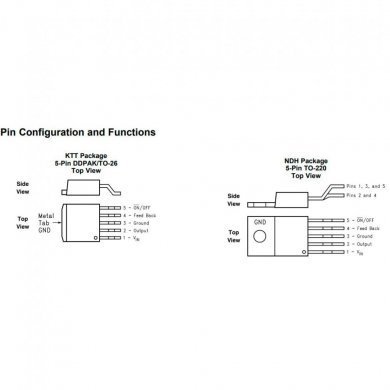 LM2592HVS-5.0 Power Converter 5V 2A Step Down Voltage Regulator