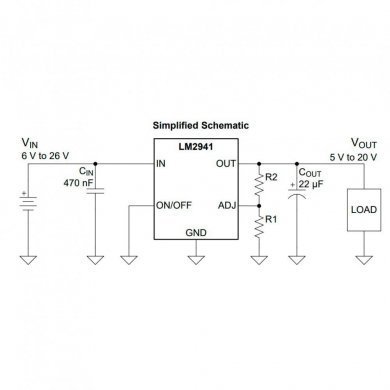 REGULADOR AJUSTAVEL DE TENSÃO 1A 26V (Kit 5)