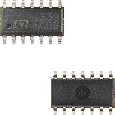 LM339DT 10x IC Quad differential comparator low power SMD SOIC-14