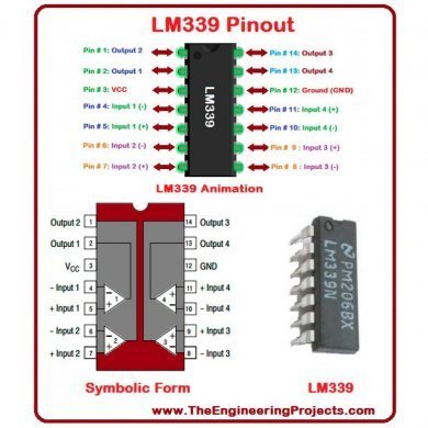LM339N CI comparador de tensão quadruplo DIP14
