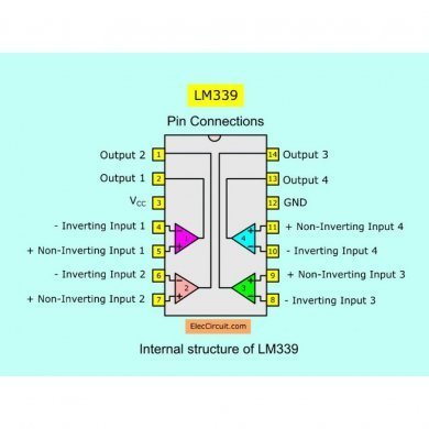 LM339N-KIT5 CI comparador de tensão quadruplo (Kit com 5 und)