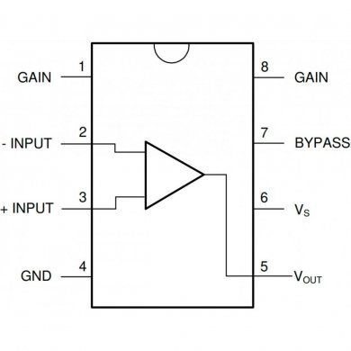 LM386M-1/NOPB CI LM386 SMD amplificador operacional (Kit 10x)