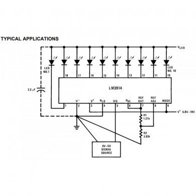 LM3914N CI LM3914-1 DIP18 LED Display Driver