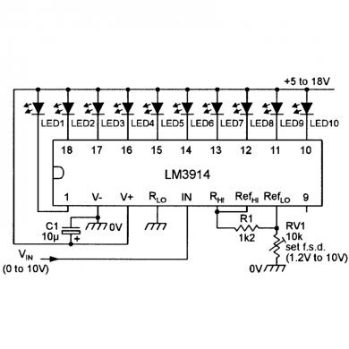 LM3914N CI LM3914-1 DIP18 LED Display Driver