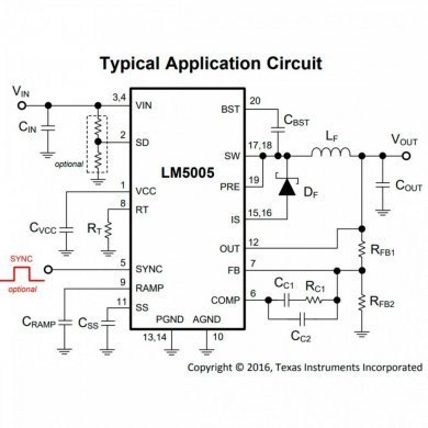 LM5005 Ci Regulador de Alta Voltagem 7-75V 2.5A
