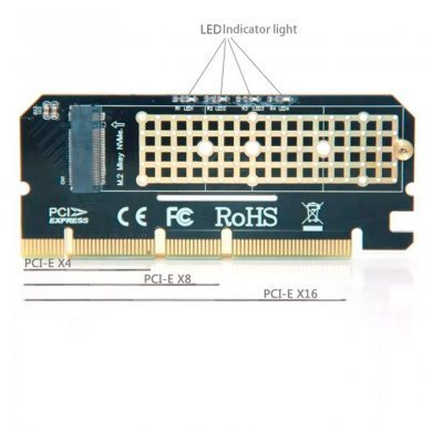 Adaptador SSD M.2 NVMe para PCI-E 3.0