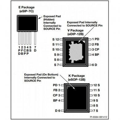 LNK6669K-TL Ci LNK6669K LinkSwitch-HP conversor CA/CC 56W