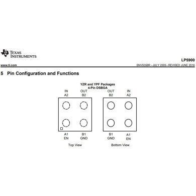 LP5900TL-2.5/NOPB 5x Regulador de Tensão LDO 2.5V 150mA DSBGA-4