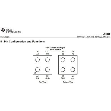 LP5900TL-3.0/NOPB 5x Regulador de Tensão LDO 3.0V 150mA DSBGA-4
