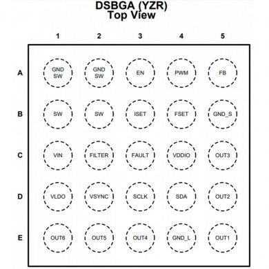 LP8550TLX/NOPB CI 8550 PWM driver LED DSBGA25 SMD
