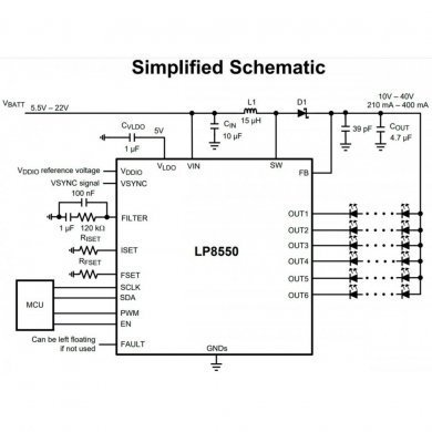 LP8550TLX/NOPB CI 8550 PWM driver LED DSBGA25 SMD