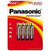 Panasonic pilha power alkaline AAA 1.5V Cartela com 4 pilhas